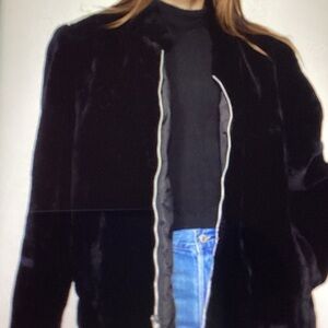 Vintage Black Teddy Jacket for Women